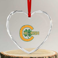 Chicago Irish Chirish Heart Crystal Glass Ornament Happy Saint Patrick's Day Lucky Shamrock - Wonder Print Shop