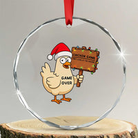 Chicken Game Christmas Crystal Glass Ornament Funny Do Not Look At The Chicken TS14