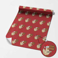 Chicken Game Christmas Wrapping Paper Roll Funny Do Not Look At The Chicken - Wonder Print Shop