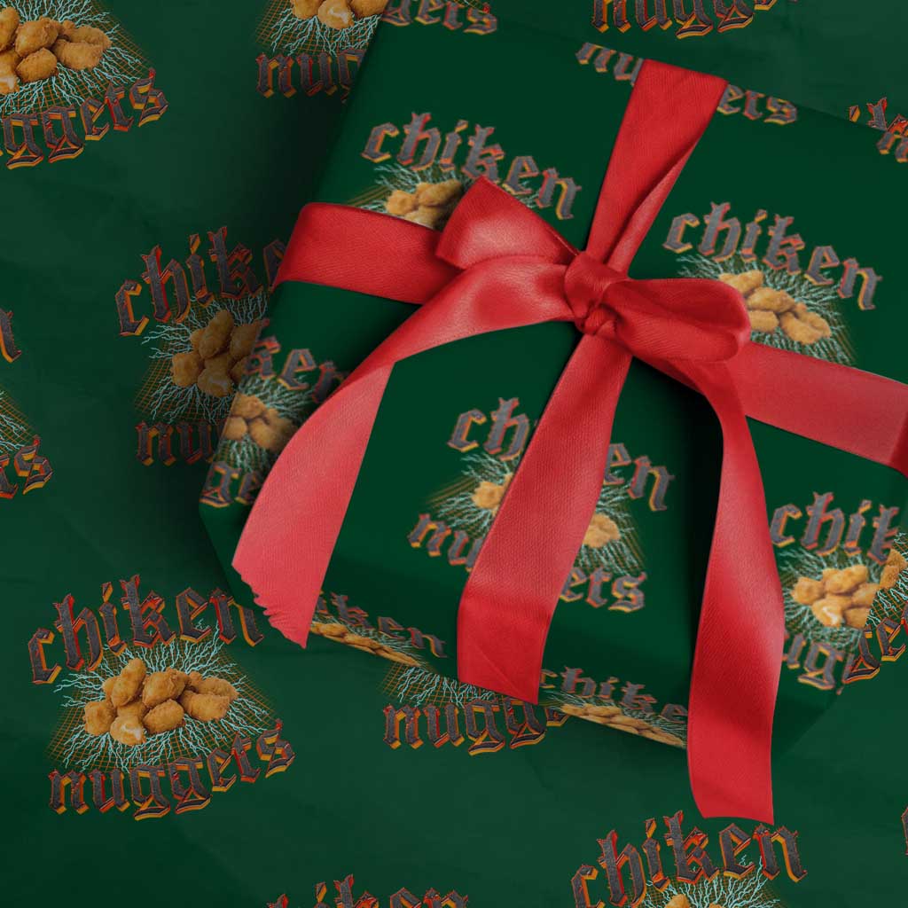 Chicken Nuggets Wrapping Paper Roll Heavy Metal World Tour Hardcore Music