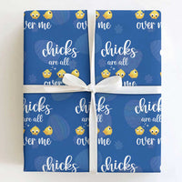 Chicks Are All Over Me Wrapping Paper Roll Funny Easter Kids