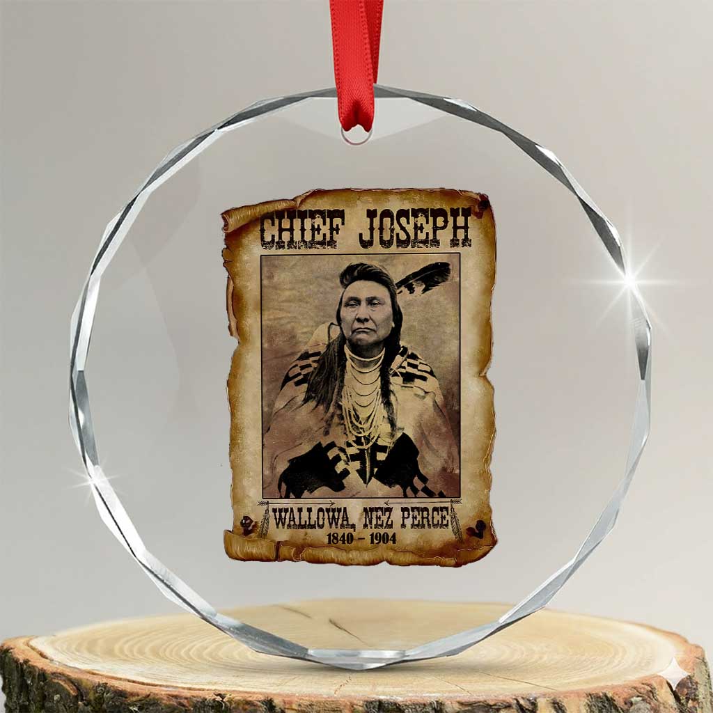 Chief Joseph Crystal Glass Ornament Wallowa Nez Perce Native American Leader History TS10