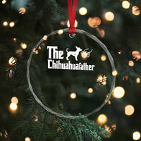 Chihuahua Dad Crystal Glass Ornament Fathers Day Gifts For Dog Lovers