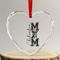 Chihuahua Mom Gift Heart Crystal Glass Ornament Mothers Day Dog Lover