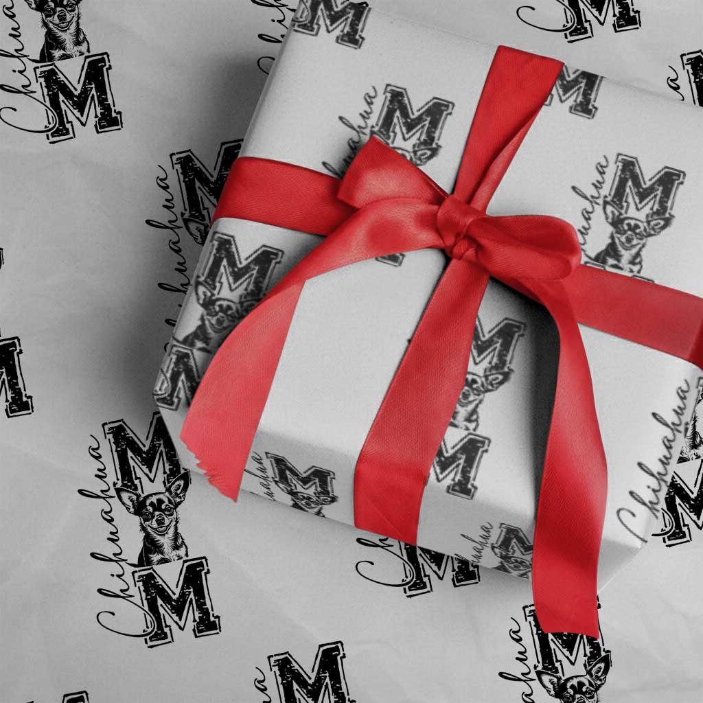 Chihuahua Mom Gift Wrapping Paper Roll Mothers Day Dog Lover