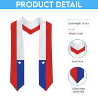Chile Graduation Stole Flag Style