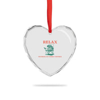 Chill Pug Heart Crystal Glass Ornament Vintage Dog Lovers Relax Nothing Is Under Control Summer Chilling Vibes