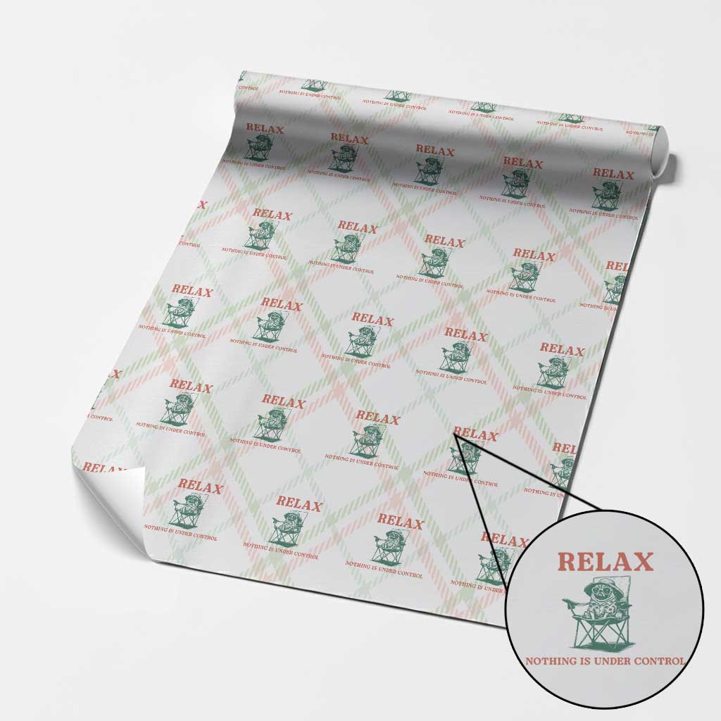 Chill Pug Wrapping Paper Roll Vintage Dog Lovers Relax Nothing Is Under Control Summer Chilling Vibes
