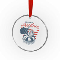 Chill The Fourth Out Crystal Glass Ornament Funny Statue of Liberty 4th of July
