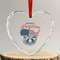 Chill The Fourth Out Heart Crystal Glass Ornament Funny Statue of Liberty 4th of July