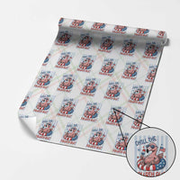 Chill The Fourth Out Wrapping Paper Roll Flamerica Flamingo 4th Of July