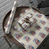 Chill The Fourth Out Wrapping Paper Roll Flamerica Flamingo 4th Of July