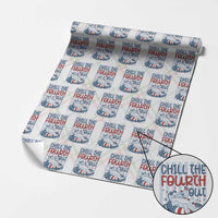 Chill The Fourth Out Wrapping Paper Roll Funny Alligator 4th Of July