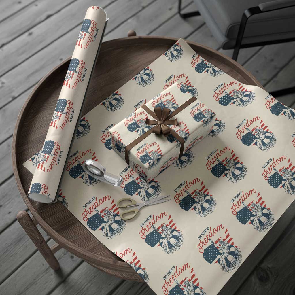 Chill The Fourth Out Wrapping Paper Roll Funny Statue of Liberty 4th of July