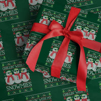 Chillin With My Snowmies Wrapping Paper Roll Funny Snowman Christmas Kids Boys Ugly Xmas - Wonder Print Shop