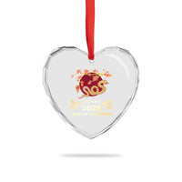 Chinese Lunar New Year 2025 Year Of The Snake Heart Crystal Glass Ornament Cherry Blossom - Wonder Print Shop