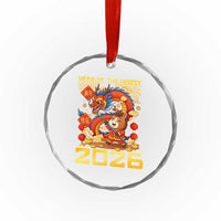 Chinese New Year 2026 Crystal Glass Ornament LYE Year of The Horse - Wonder Print Shop