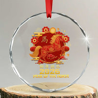 Chinese New Year 2026 Crystal Glass Ornament Year of The Horse - Wonder Print Shop
