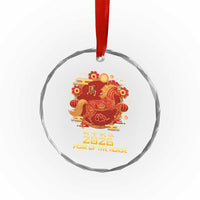 Chinese New Year 2026 Crystal Glass Ornament Year of The Horse - Wonder Print Shop