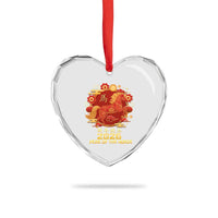 Chinese New Year 2026 Heart Crystal Glass Ornament Year of The Horse - Wonder Print Shop