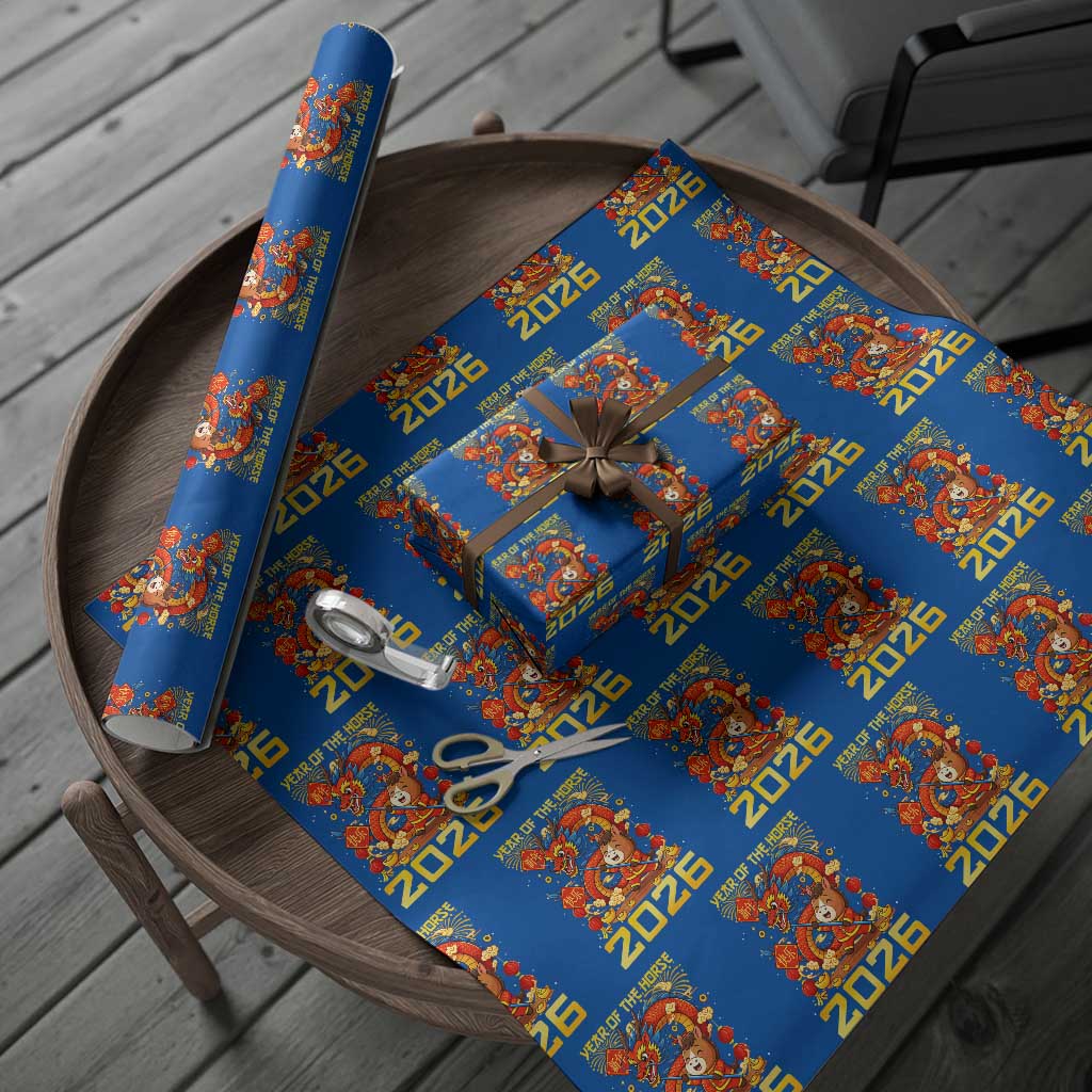 Chinese New Year 2026 Wrapping Paper Roll LYE Year of The Horse - Wonder Print Shop