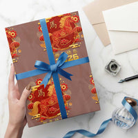 Chinese New Year 2026 Wrapping Paper Roll Year of The Horse - Wonder Print Shop