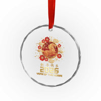 Chinese New Year 2026 Year of The Horse Crystal Glass Ornament Golden Zodiac Horse - Wonder Print Shop