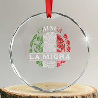 Chinga La Migra Crystal Glass Ornament Immigration Rights Anti Fascism Protest - Wonder Print Shop
