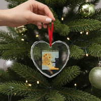 Chinga la Migra Heart Crystal Glass Ornament Subtle FDT Black Cat Meme Van Gogh Art - Wonder Print Shop