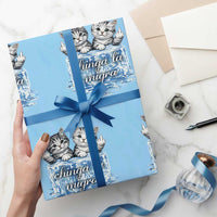 Chinga La Migra Wrapping Paper Roll Cute Cat Melting Ice Pro Immigrant