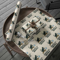 Chinga La Migra Wrapping Paper Roll Funny Immigration Rights Cat Political