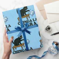 Chinga La Migra Wrapping Paper Roll Funny Immigration Rights Cat Political