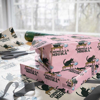 Chinga La Migra Wrapping Paper Roll Funny Immigration Rights Cat Political