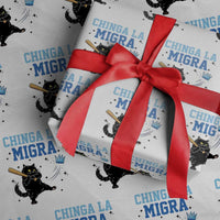 Chinga La Migra Wrapping Paper Roll Funny Protest Cat Minneapolis Support Gift