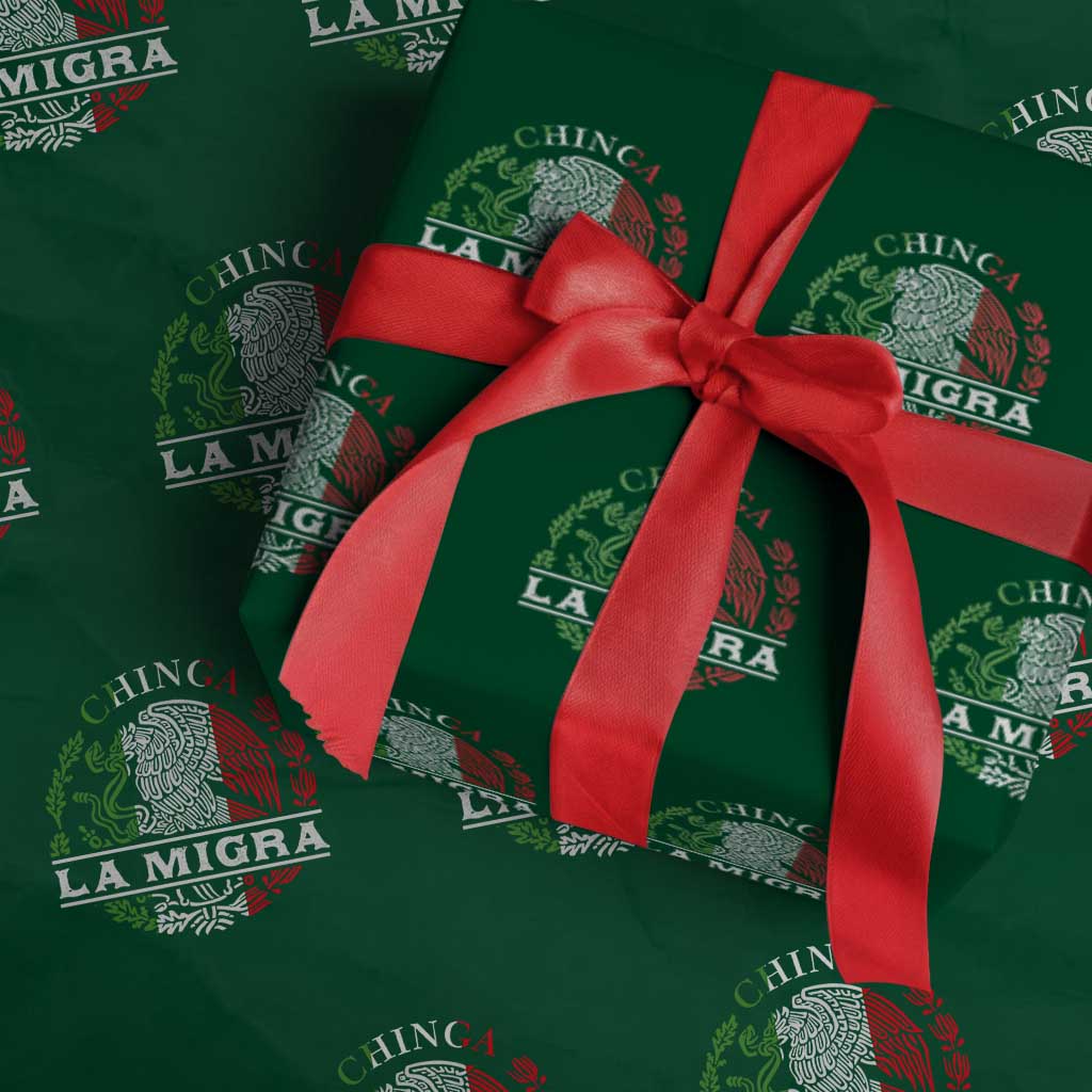 Chinga La Migra Wrapping Paper Roll Immigration Rights Anti Fascism Protest - Wonder Print Shop