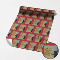 Chinga la Migra Wrapping Paper Roll Subtle FDT Black Cat Meme Van Gogh Art - Wonder Print Shop