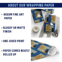 Chinga la Migra Wrapping Paper Roll Subtle FDT Black Cat Meme Van Gogh Art - Wonder Print Shop