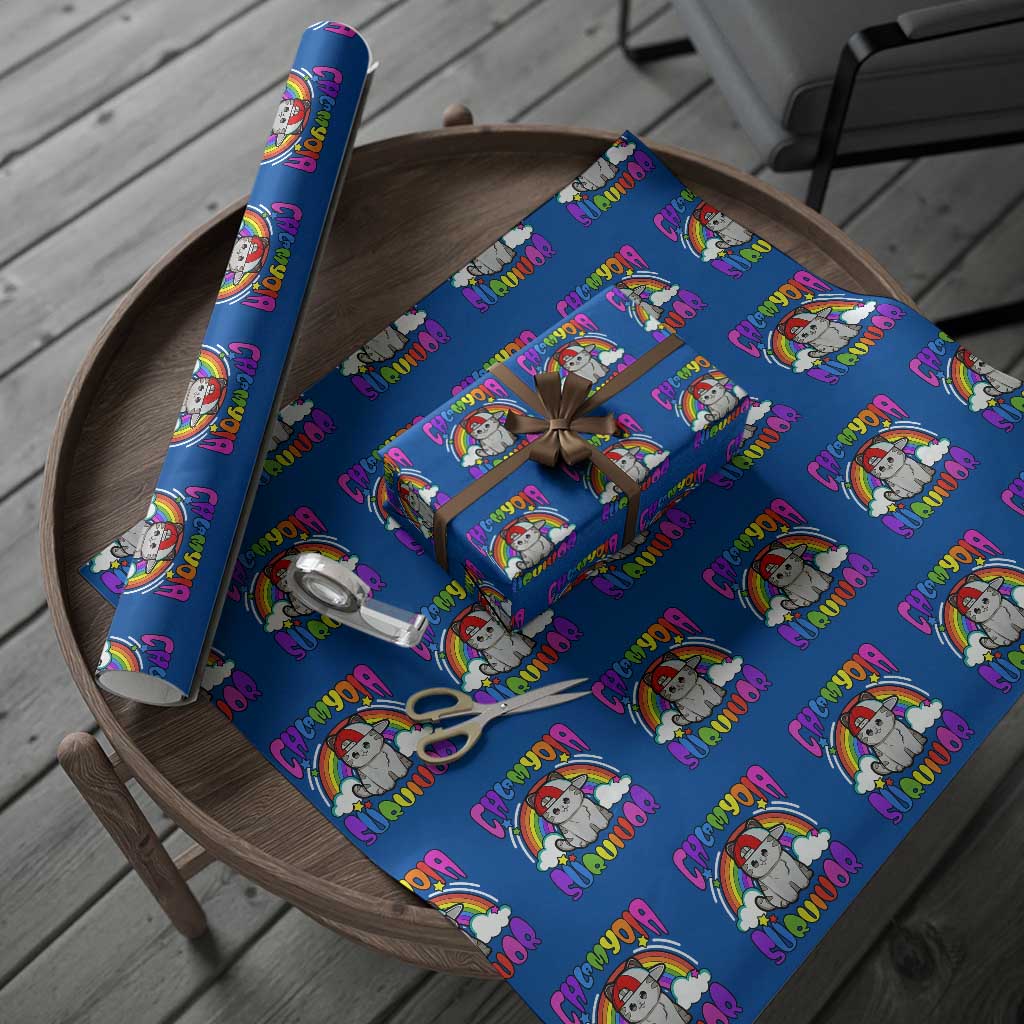 Chlamydia Survivor Cat Meme Wrapping Paper Roll Funny Y2K Inappropriate Humor