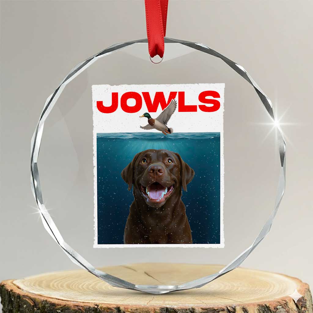 Chocolate Labrador Retriever Crystal Glass Ornament Funny Jowls Horror Dog Poster TS12