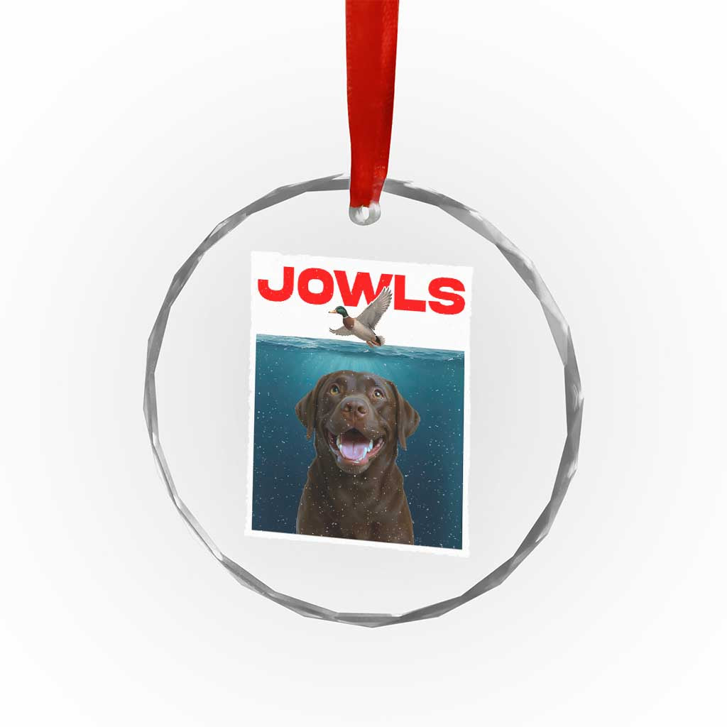 Chocolate Labrador Retriever Crystal Glass Ornament Funny Jowls Horror Dog Poster TS12