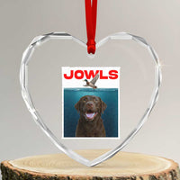 Chocolate Labrador Retriever Heart Crystal Glass Ornament Funny Jowls Horror Dog Poster - Wonder Print Shop