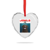 Chocolate Labrador Retriever Heart Crystal Glass Ornament Funny Jowls Horror Dog Poster - Wonder Print Shop