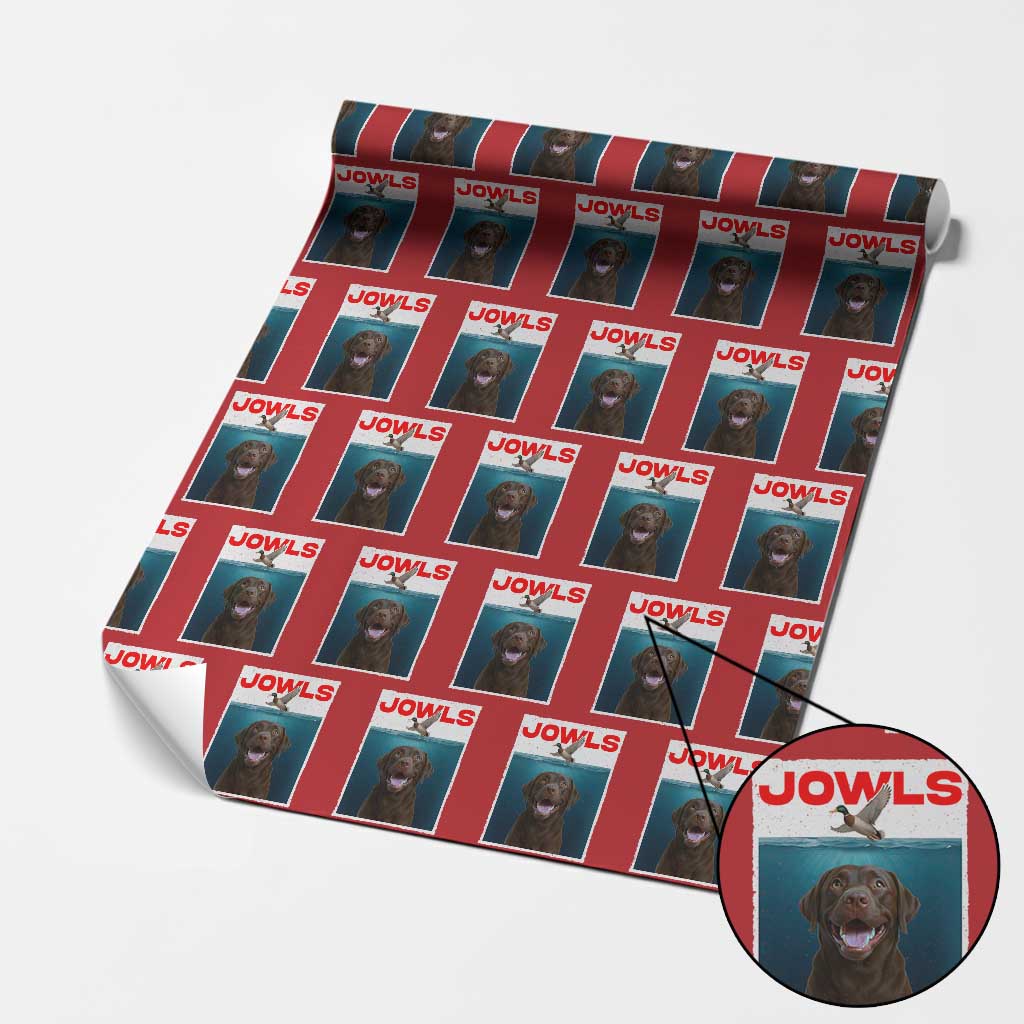 Chocolate Labrador Retriever Wrapping Paper Roll Funny Jowls Horror Dog Poster - Wonder Print Shop