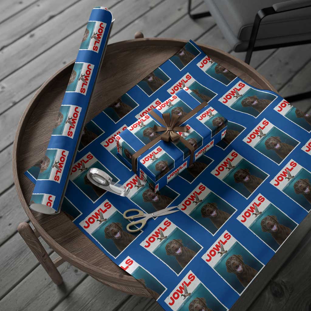 Chocolate Labrador Retriever Wrapping Paper Roll Funny Jowls Horror Dog Poster - Wonder Print Shop
