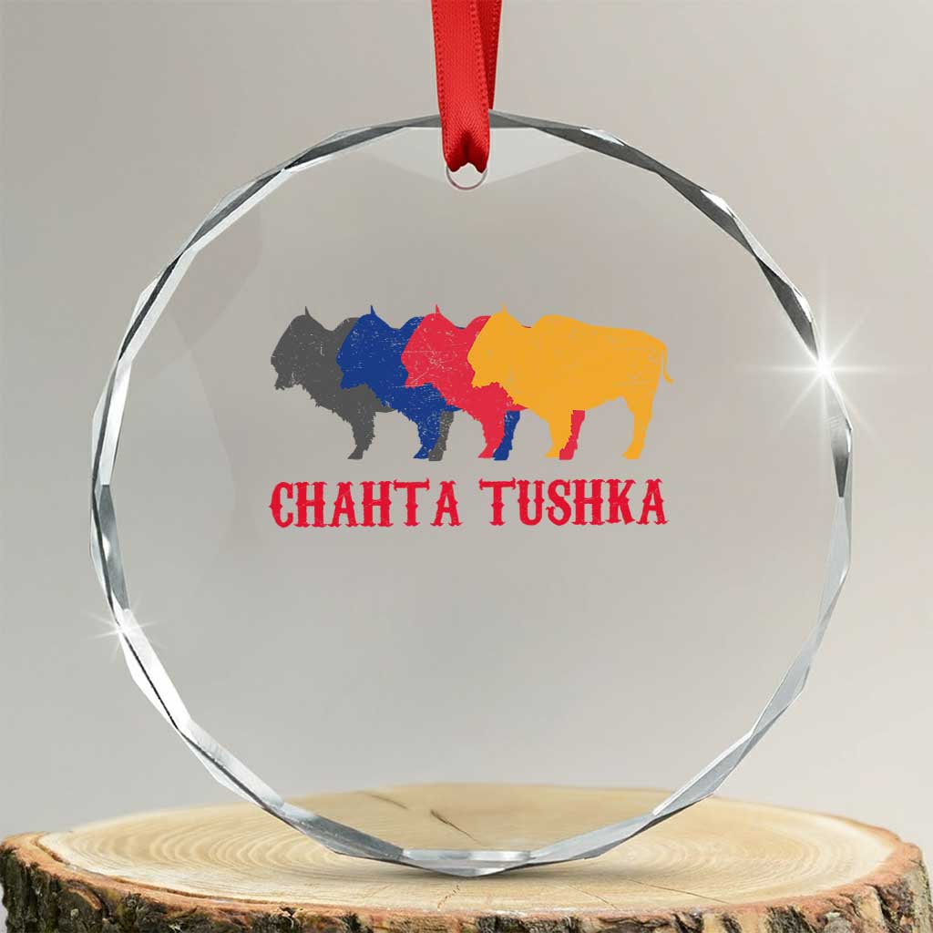 Choctaw Native American Chahta Tushka Crystal Glass Ornament