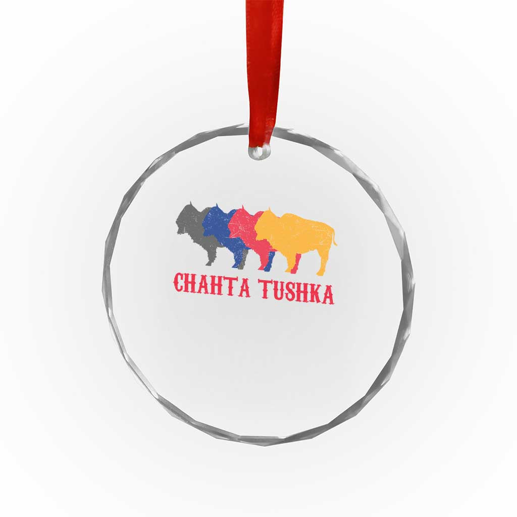 Choctaw Native American Chahta Tushka Crystal Glass Ornament
