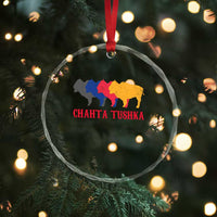 Choctaw Native American Chahta Tushka Crystal Glass Ornament