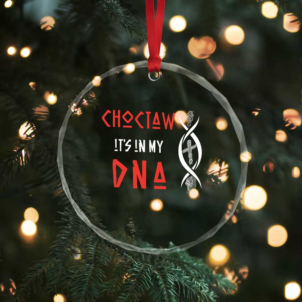Choctaw Native American DNA Roots Indian Pride Crystal Glass Ornament