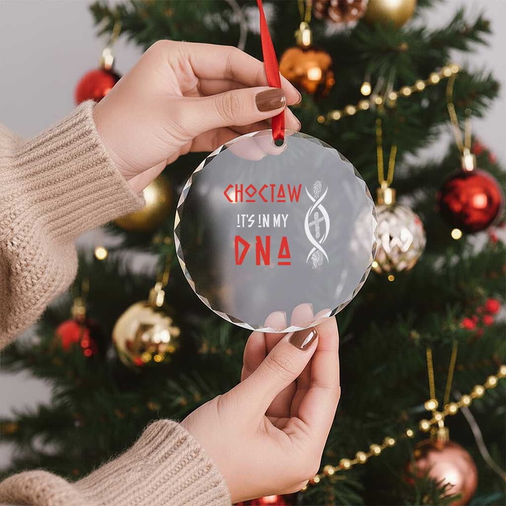 Choctaw Native American DNA Roots Indian Pride Crystal Glass Ornament