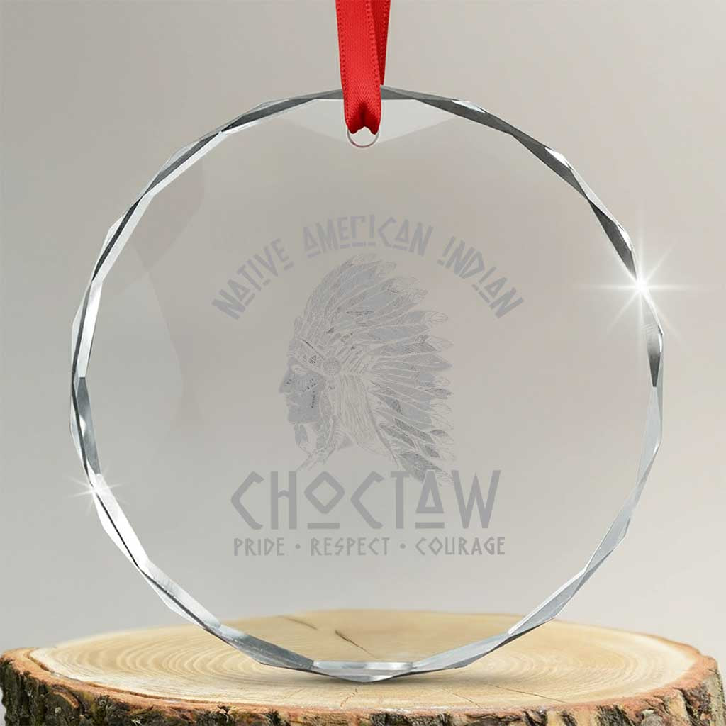 Choctaw Native American Indian Pride Indigenous Tribe Crystal Glass Ornament